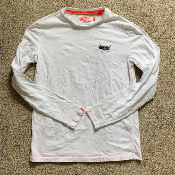Superdry White Long Sleeve Tee - Picture 2 of 6